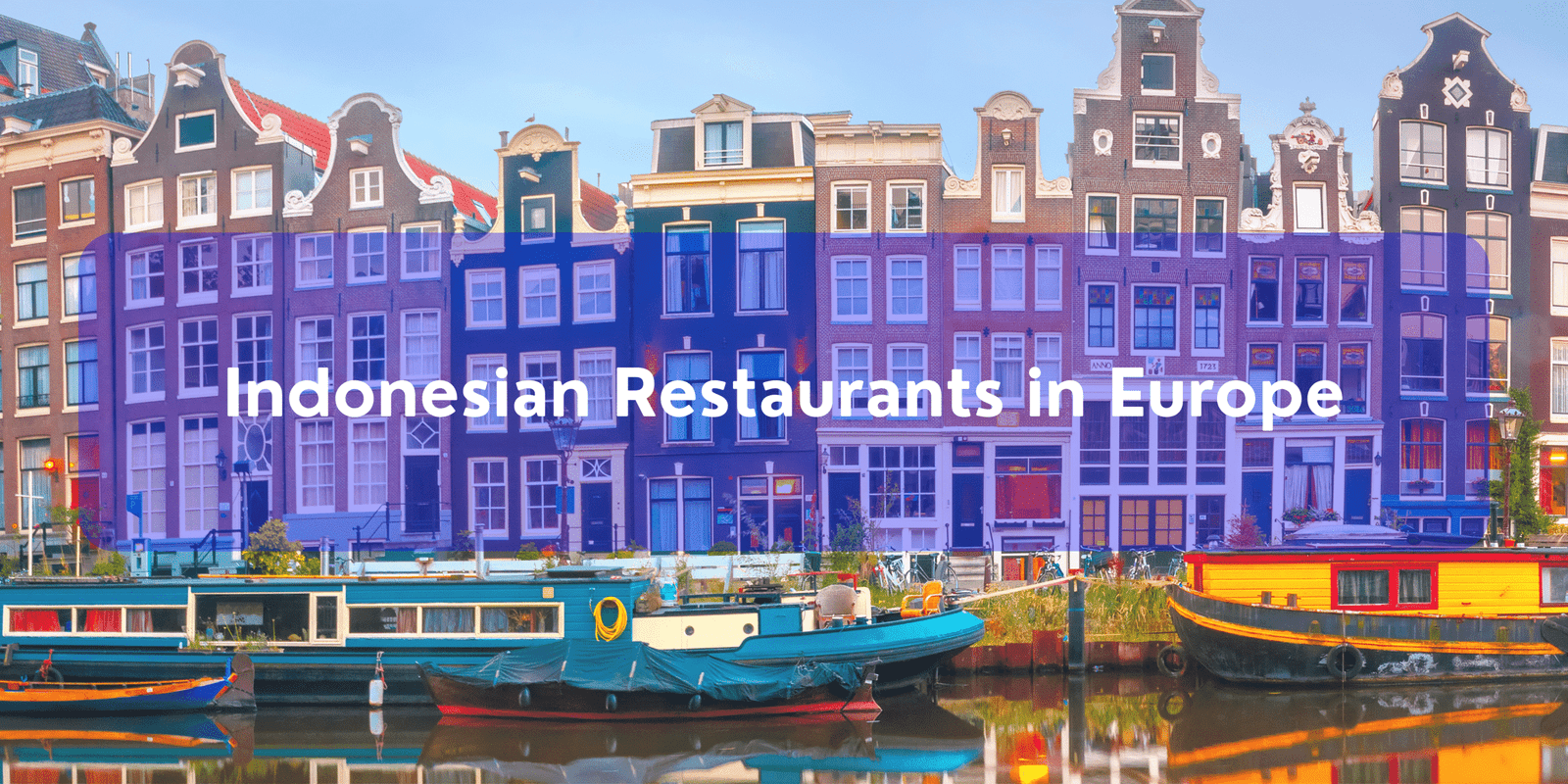Banner region Europe featuring Amsterdam canal houses